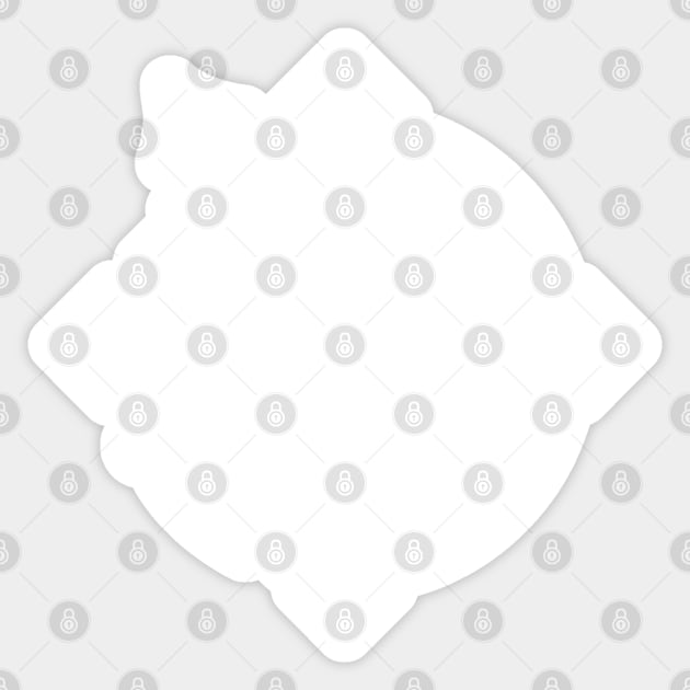 Genshin Impact Sucrose Emblem - White Sticker by GachaSlave